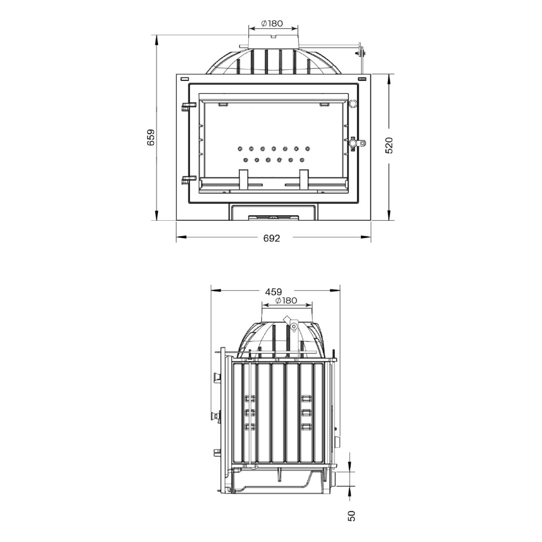 Каминная топка Эверест D10 (миниатюра)